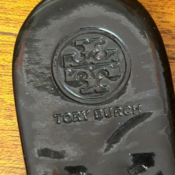 Tory Burch Black Leather Sandals Size 10