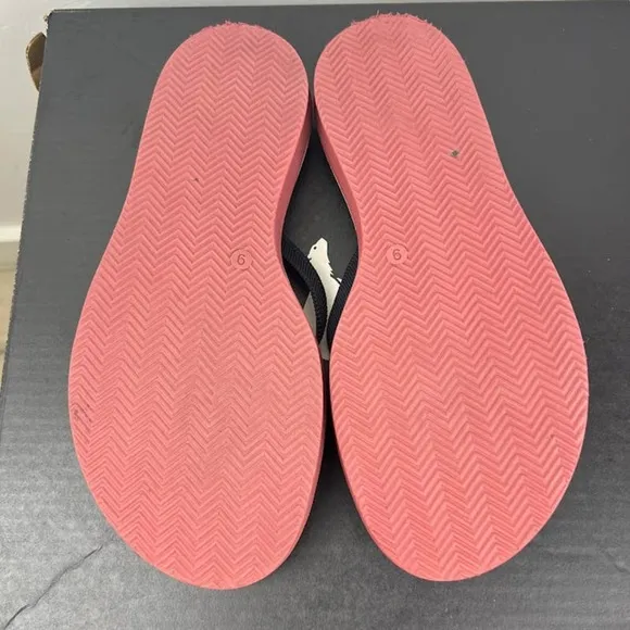 Tory Burch Layered flip flops slip on sandals size 9 blue &amp; cream