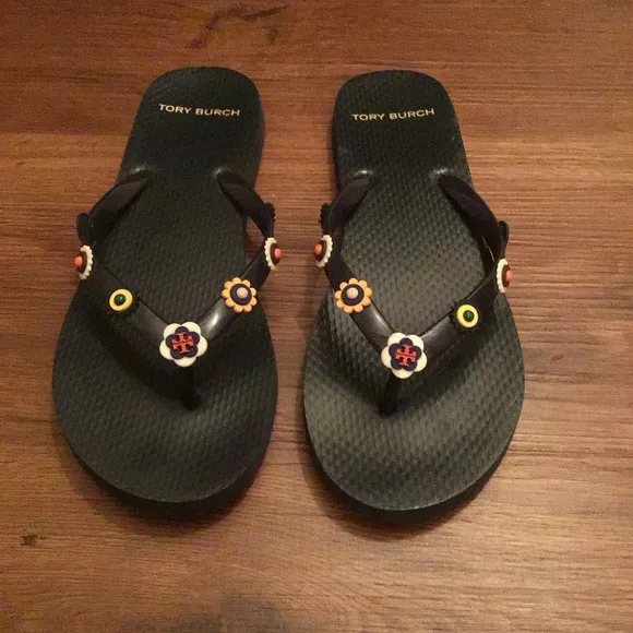 Tory Burch Marguerite Floral Flip Flop Rubber
