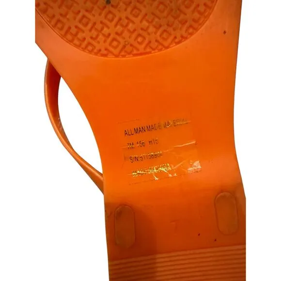 Tory Burch Orange Jelly Bow Thong Flip Flop Sandals Size 7
