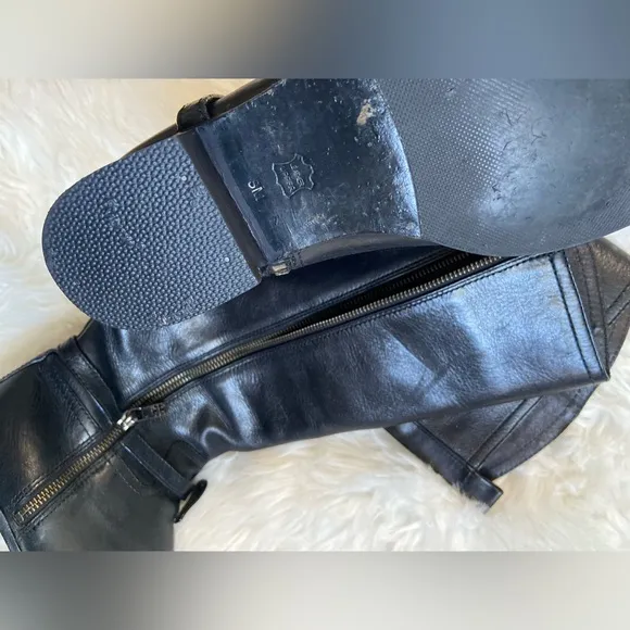 Tory Burch tall black boots leather women’s size 8