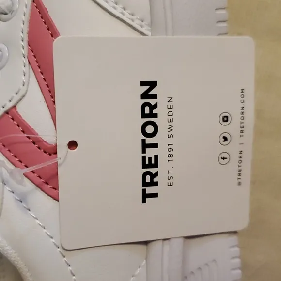Tretorn Girl's Athletic Shoes Lace Up Sneakers Brianna White/Pink