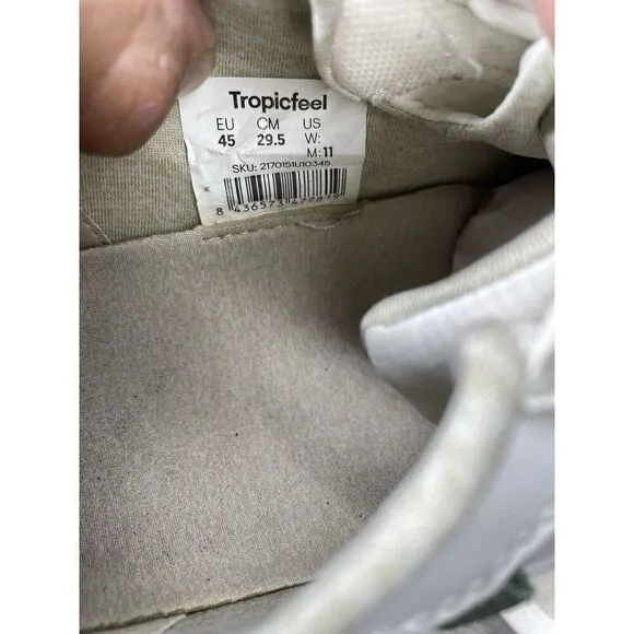 TropicFeel Geyser Litli HDry White Gray Mesh Leather Shoes Men’s Sz 11M US/45EU