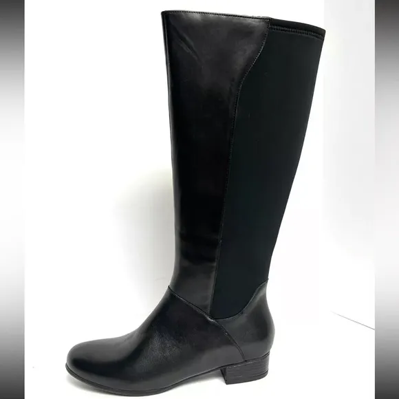 Trotters Women’s Misty Tall Black Leather Boots, Size 8.5 Narrow.