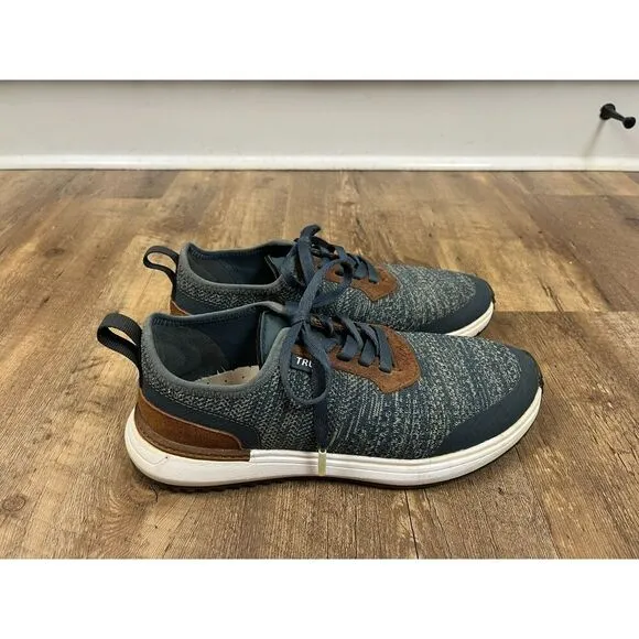 True Linkswear LUX Knit Heathered Blue Golf Shoes Breathable Men's 8 No Insole