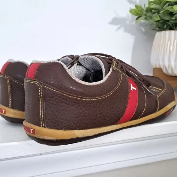True Linkswear Men's Golf Shoes P1 Phoenix Brown Leather Athletic Size 8.5