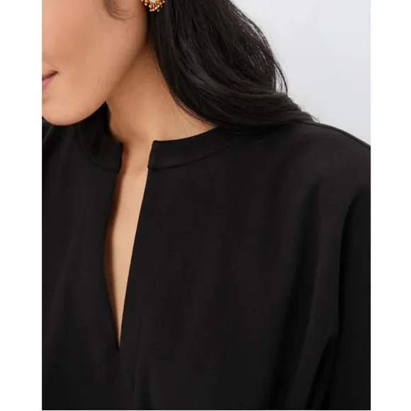 TUCKERNUCK Black Double Face Flannel Gianna Dress NEW