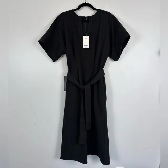 TUCKERNUCK Black Double Face Flannel Gianna Dress NEW