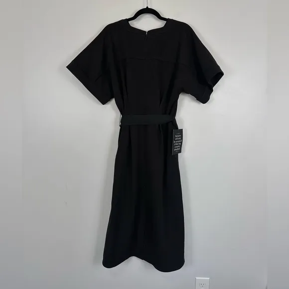 TUCKERNUCK Black Double Face Flannel Gianna Dress NEW
