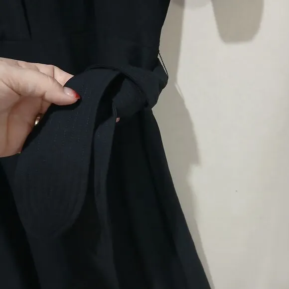 Tuckernuck Black Lucienne Maxi Dress Small Prescott Black Short Sleeve Belted