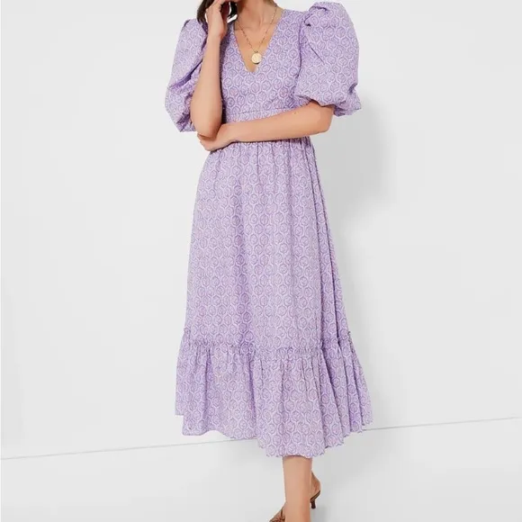 Tuckernuck HYACINTH HOUSE Lilac and Blush Icon Floral Lindley Dress size xxs NWT