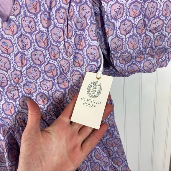 Tuckernuck HYACINTH HOUSE Lilac and Blush Icon Floral Lindley Dress size xxs NWT