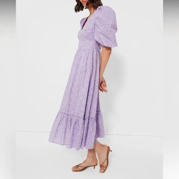 Tuckernuck HYACINTH HOUSE Lilac and Blush Icon Floral Lindley Dress size xxs NWT