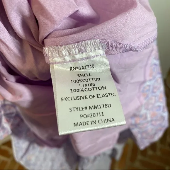Tuckernuck HYACINTH HOUSE Lilac and Blush Icon Floral Lindley Dress size xxs NWT