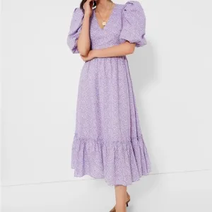 Tuckernuck HYACINTH HOUSE Lilac and Blush Icon Floral Lindley Dress size xxs NWT