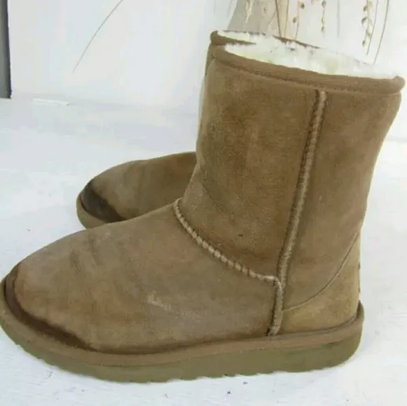 UGG AUSTRALIA CLASSIC SHORT BROWN fur boots