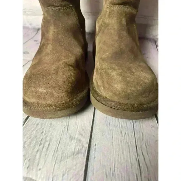 UGG Australia Retro Cargo Espresso Brown Sheep Skin Fur Lined Boot Womens Size 7