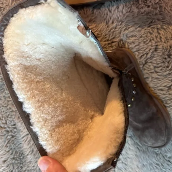 UGG Avondale Studded Brown Suede Boots size 8