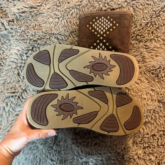 UGG Avondale Studded Brown Suede Boots size 8