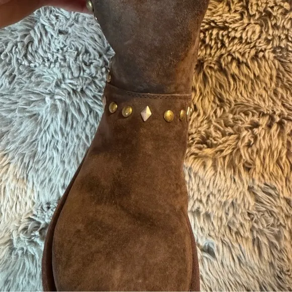 UGG Avondale Studded Brown Suede Boots size 8