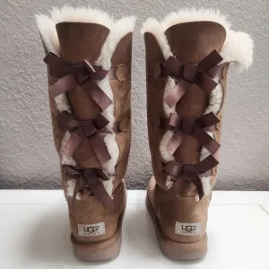 UGG® Bailey Bow II Tall Boot - Chestnut, Womens Size 8