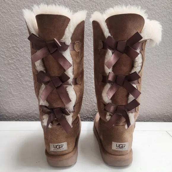 UGG® Bailey Bow II Tall Boot - Chestnut, Womens Size 8