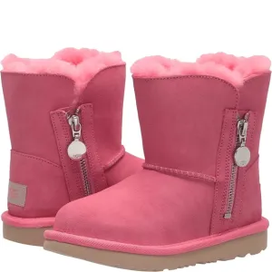 UGG Big Kids Bailey Zip Short Boots Pink Rose Size 5K