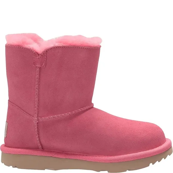 UGG Big Kids Bailey Zip Short Boots Pink Rose Size 5K
