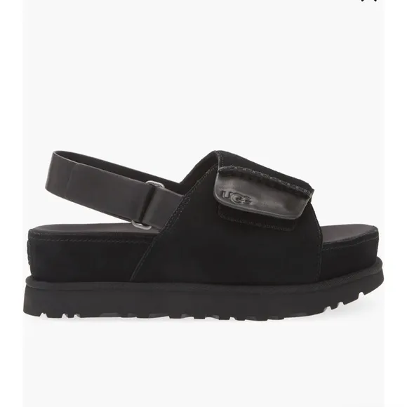 UGG Black Platform Sandals with Chunky Design