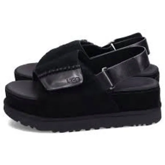 UGG Black Platform Sandals with Chunky Design