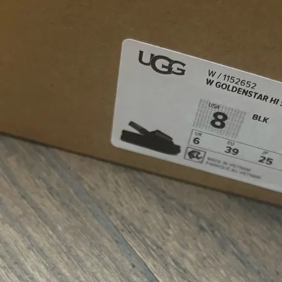 UGG Black Platform Sandals with Chunky Design