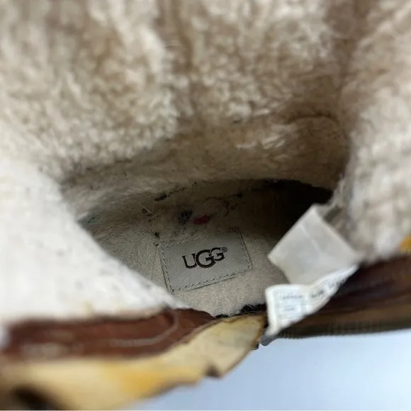 UGG Blayre Short Boots Women's 8 Suede Sherpa‎ Lined Buckle