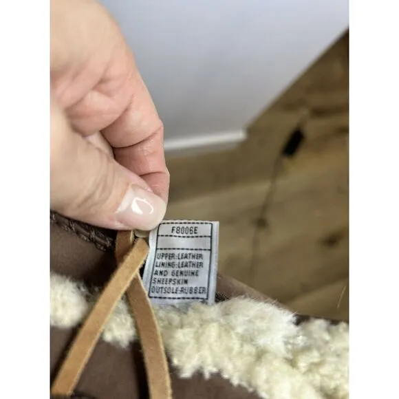Ugg Brown Tall Boots‎ 1634 CATALINA Brown Leather Sheepskin Size 7
