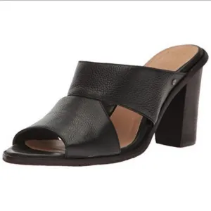 UGG Celia Leather Block Heel Sandals