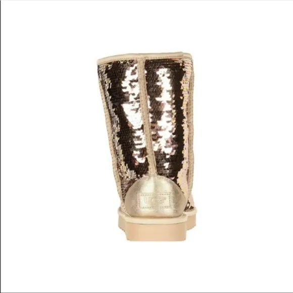UGG Classic Short Sequin Bling Sparkle Boots Size 8 9 NEW