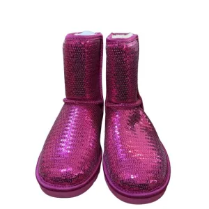 UGG Classic Short Sparkles Boots - Fuchsia - Size 6 - NIB