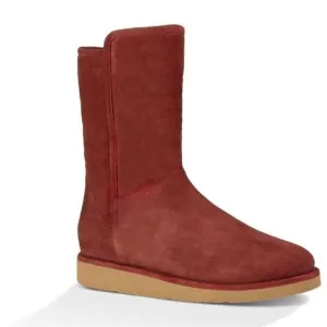 UGG COLLECTION ABREE SUEDE WOMEN SHORT BOOTS RUST US 6