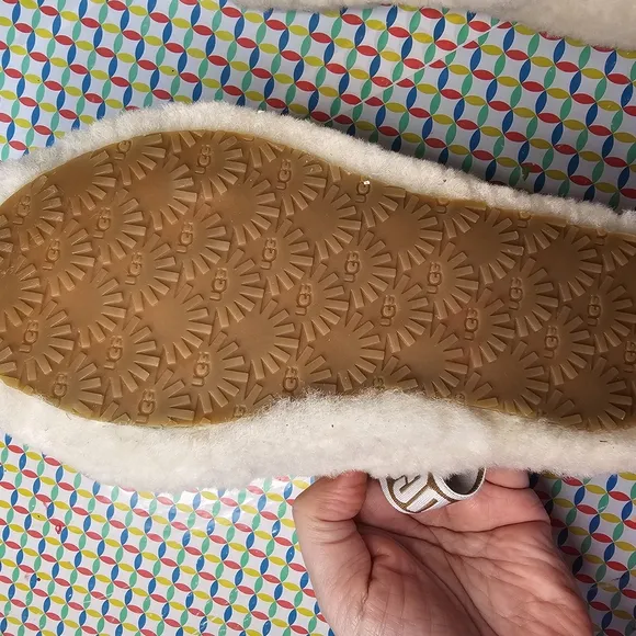 UGG Cream Sandals Plush Slip-On Comfort