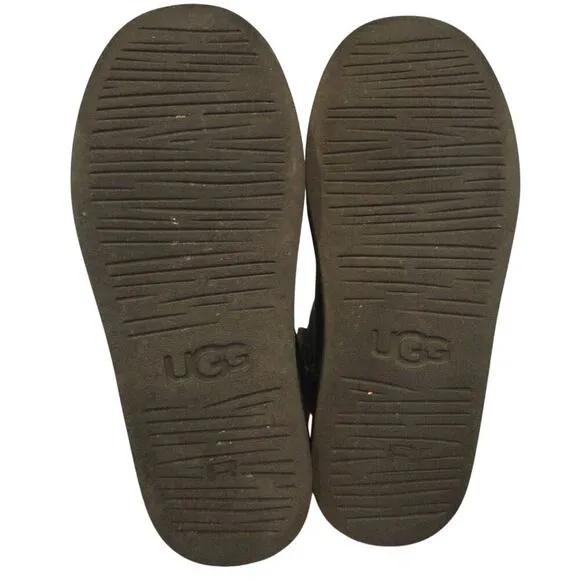 UGG Girls Jesslyn Tall Boots Sz US 3 EU 33 Kids Black Preppy Y2K Suede Shearling