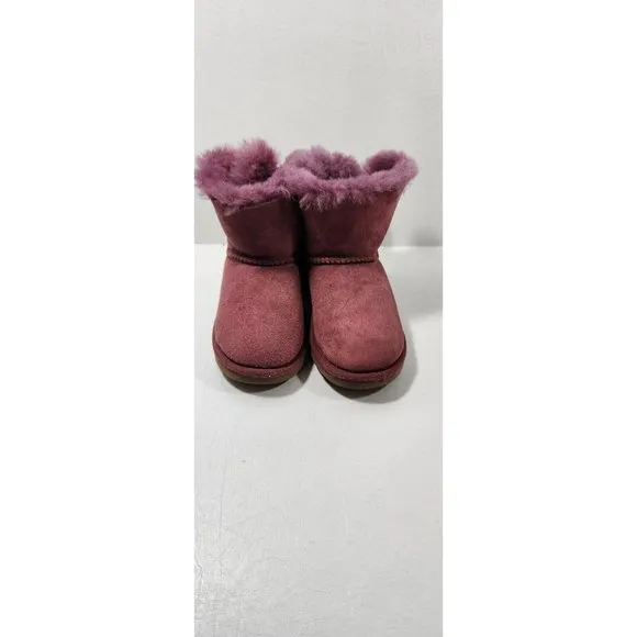 UGG  Girls Kids  Short Burgundy Boots SIZE 11