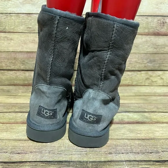 Ugg Grey Suede Classic Short Boots