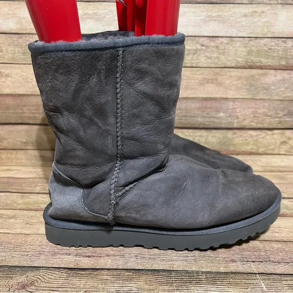 Ugg Grey Suede Classic Short Boots