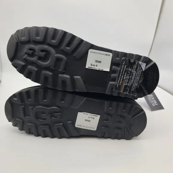 UGG Kids Boots Bayson black gray short zipper shearling 1098110K sz 4 36 new