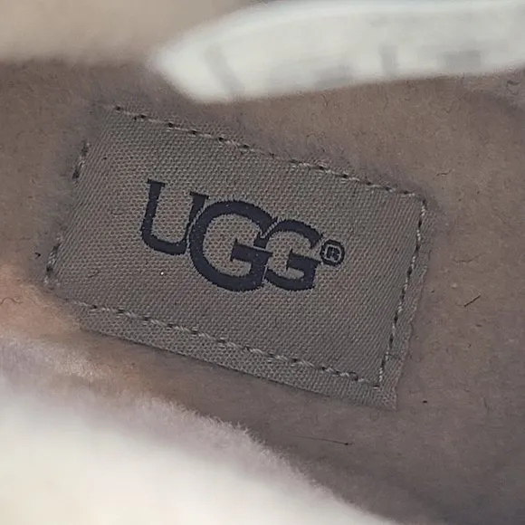 UGG Kids Boots Bayson black gray short zipper shearling 1098110K sz 4 36 new