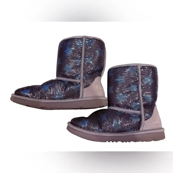 UGG Kids Boots with Blue Star Pattern