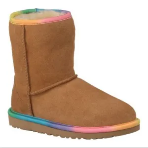 Ugg Kids Classic Short Toddler Rainbow Boots Chestnut size 9 NEW