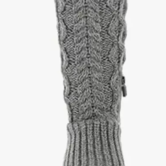 UGG Kids Girls Classic Cabled Knit Grey Sweater Boots Tall/Short Youth 3