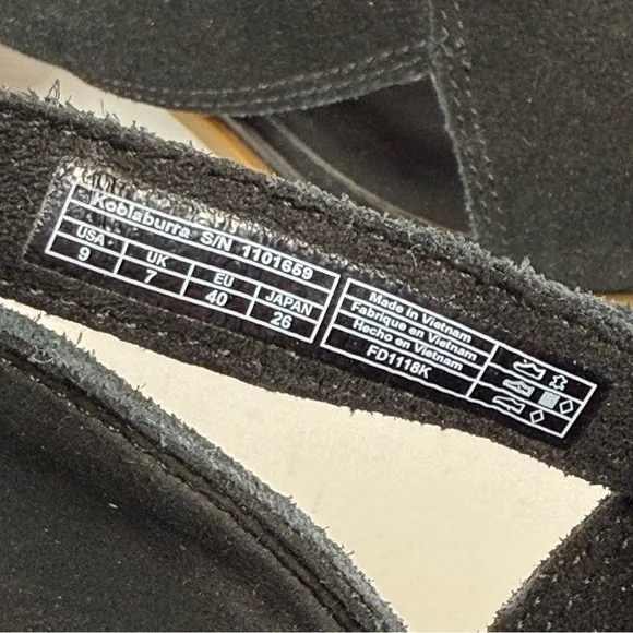 UGG Koolaburra Black Sandals with Crossover Straps Women’s Size 9