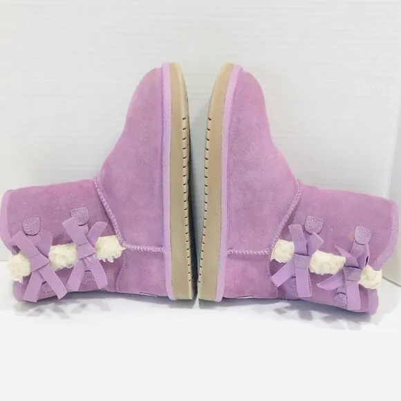 UGG Koolaburra  Suede Victoria Short Boots Girl's 3 Lavndr Suede Sheepskin Lined