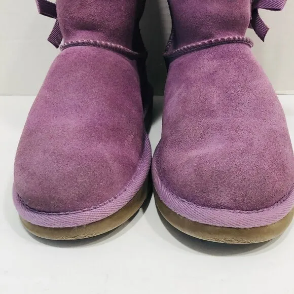 UGG Koolaburra  Suede Victoria Short Boots Girl's 3 Lavndr Suede Sheepskin Lined
